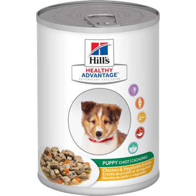 Hill s Healthy Advantage Puppy Chicken Vegetables Entre Canned Dog Food wet food Wet 363 g 12 pack www.pawsco